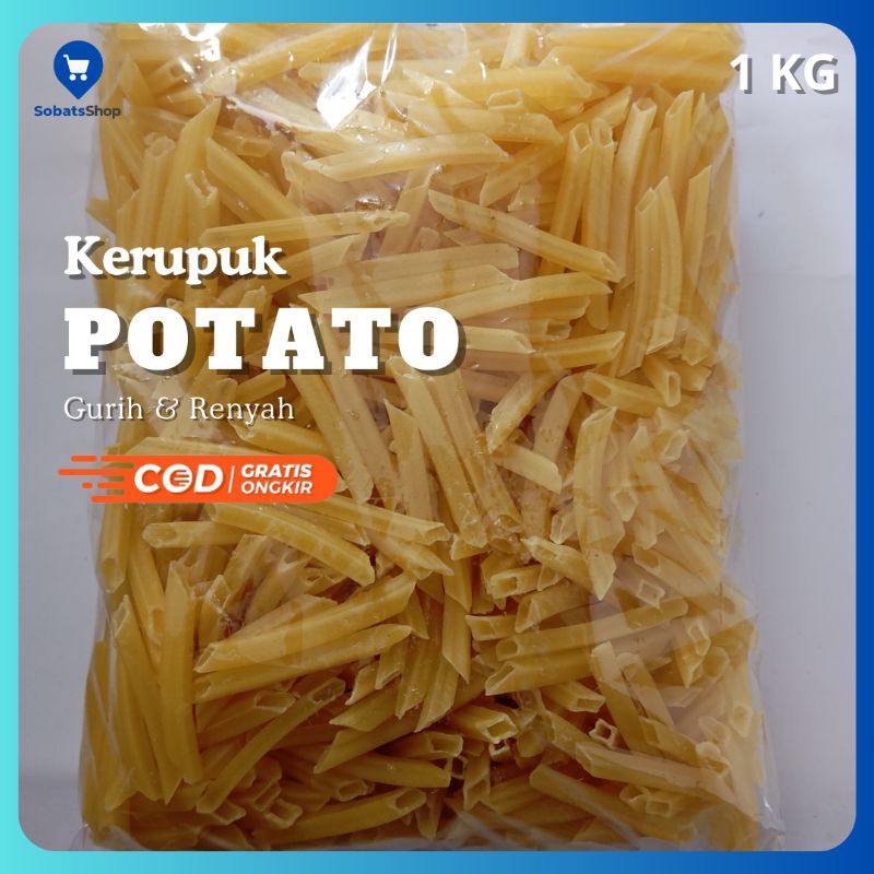 

1 KG Kerupuk Potato Mentah Enak Dan Gurih Cocok Untuk Di Goreng/Seblak