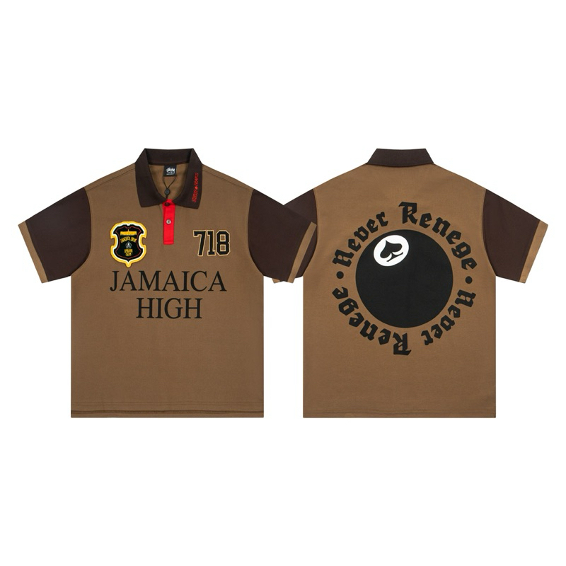 Denim Tears x Stussy Polo Tshirt Casual Streetwear