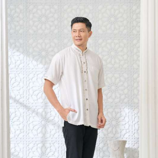 Ranti - Javas Koko - Koko Casual Lengan Pendek - Koko Putih