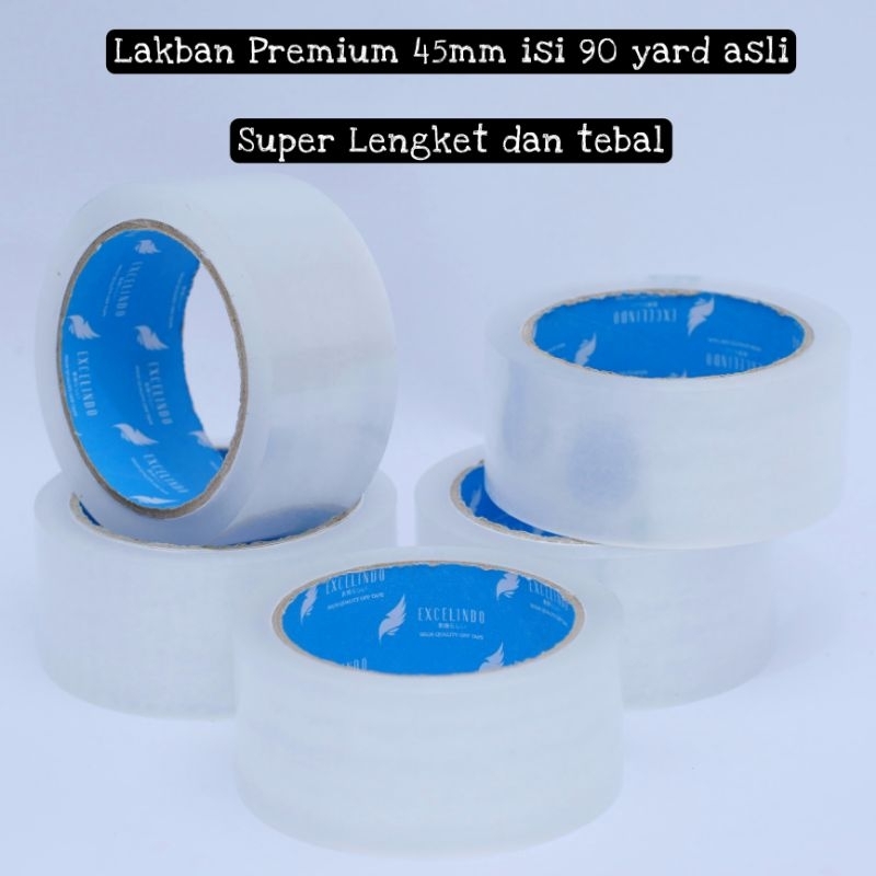 

Lakban Bening 45mm isi 90 Yard Asli (6 pcs) Lakban Bening Coklat Isolasi