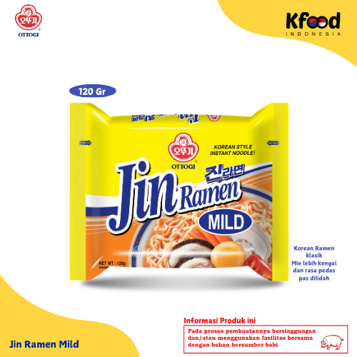 

Ottogi Jin Ramen Mild 120gr - Mie Korea Original
