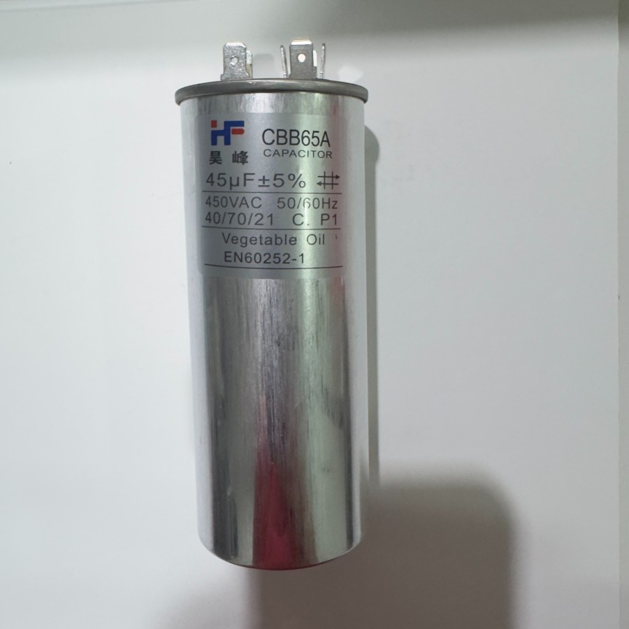 GARANSI READY CBB65 45UF KAPASITOR CBB65 CBB65A AC KULKAS GENSET CAPASITOR BULAT SOCKET PIN KOMPRESO