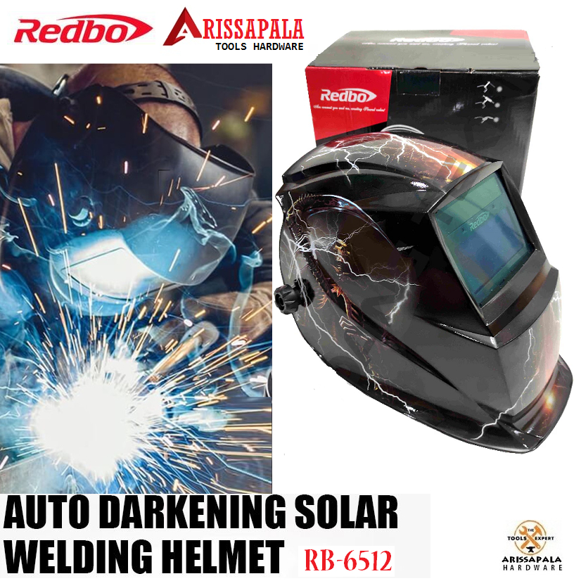 REDBO Helm Las Otomatis Kedok Las Otomatis Auto Darkening Topeng Las Redbo RB 6512