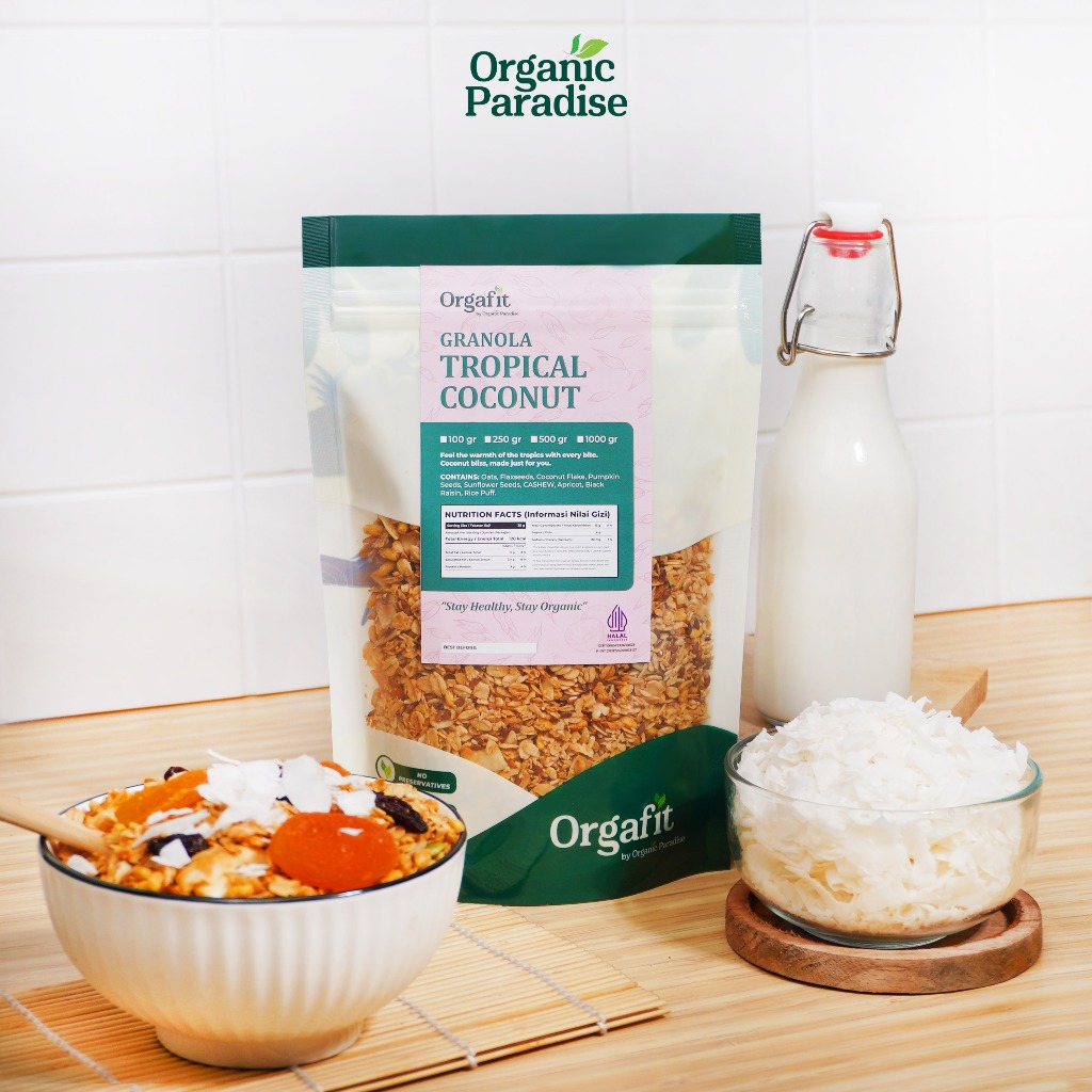 

Granola Tropical Coconut Special 1 Kg / Granola Kelapa Special 1 Kg Organic Paradise