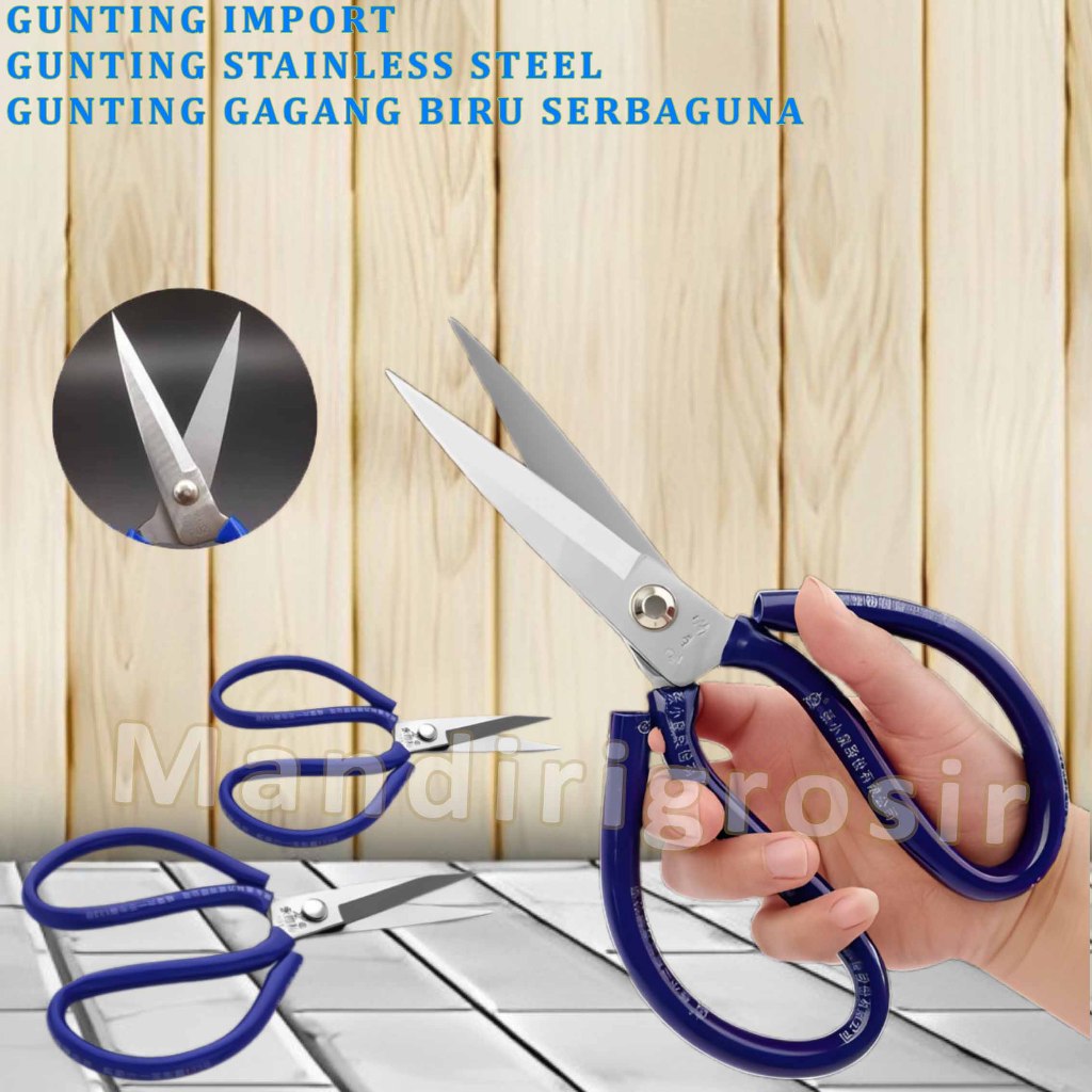 

Gunting Stainless Steel * Gunting Import * Gunting Gagang Biru Serbaguna * 1pcs