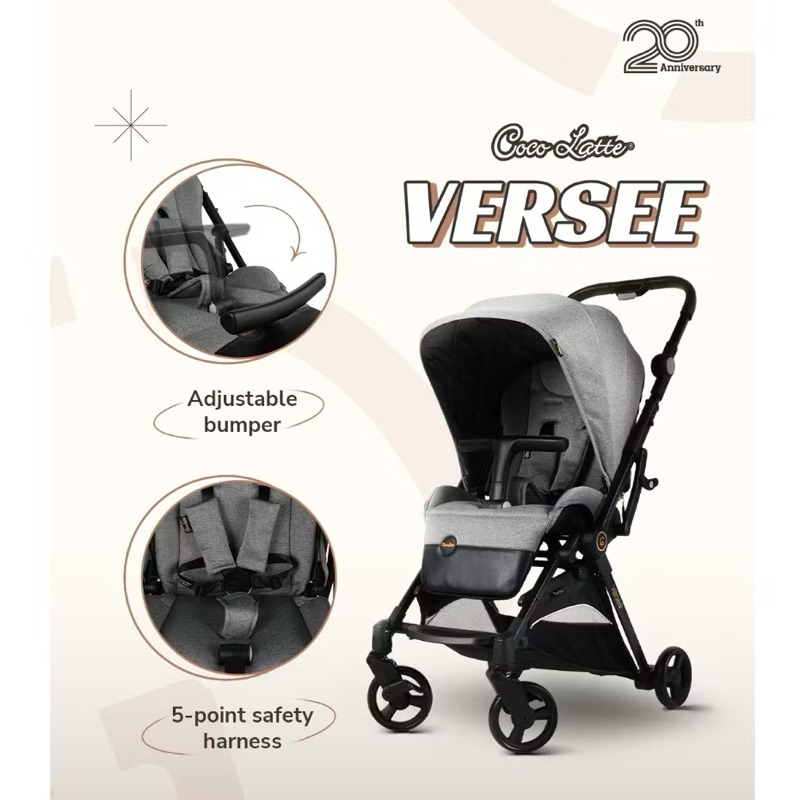 PRELOVED COCOLATTE VERSEE (GREY) STROLLER