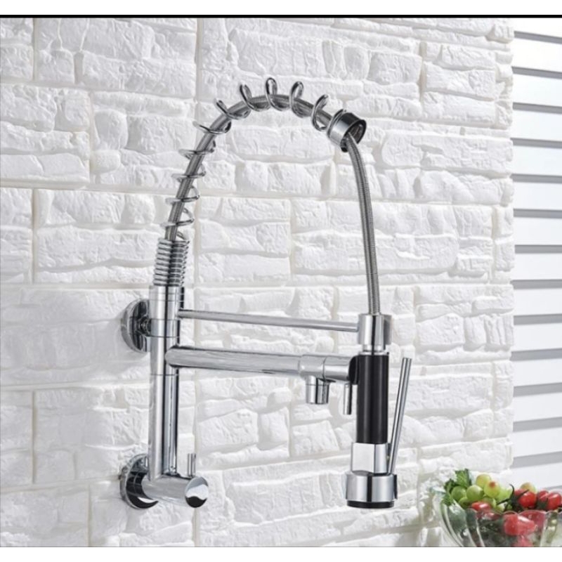 Kran sink stainless pantry tembok panas dingin /kran pantry tembok stainless