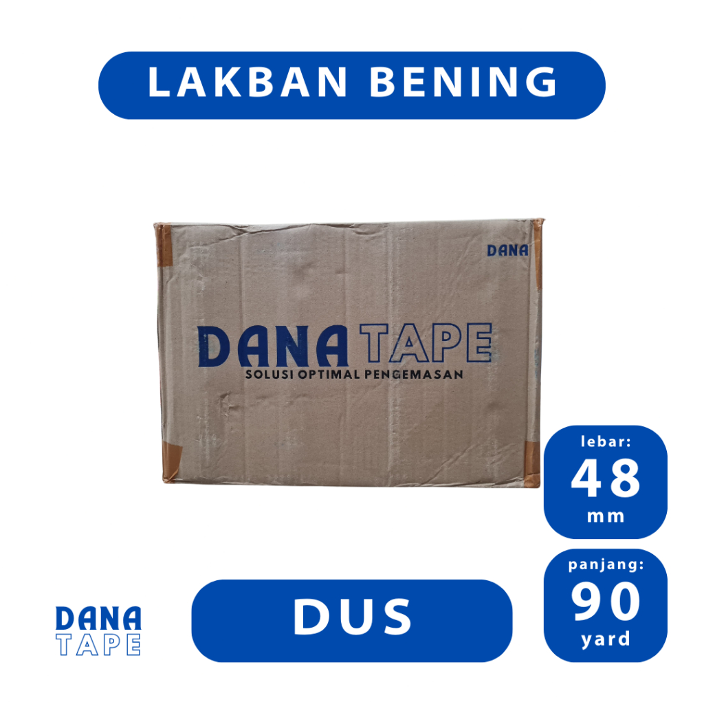 

DANA Tape - Lakban OPP / Lakban Bening 48mm x 90 yard (1 DUS/72 PCS)