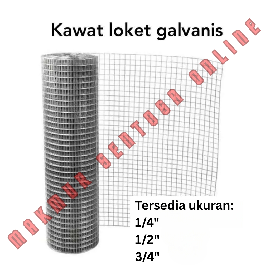 KAWAT LOKET PUTIH GALVANIS ROLL / KAWAT AYAKAN / RAM / RANG LOKET GALVANIZED