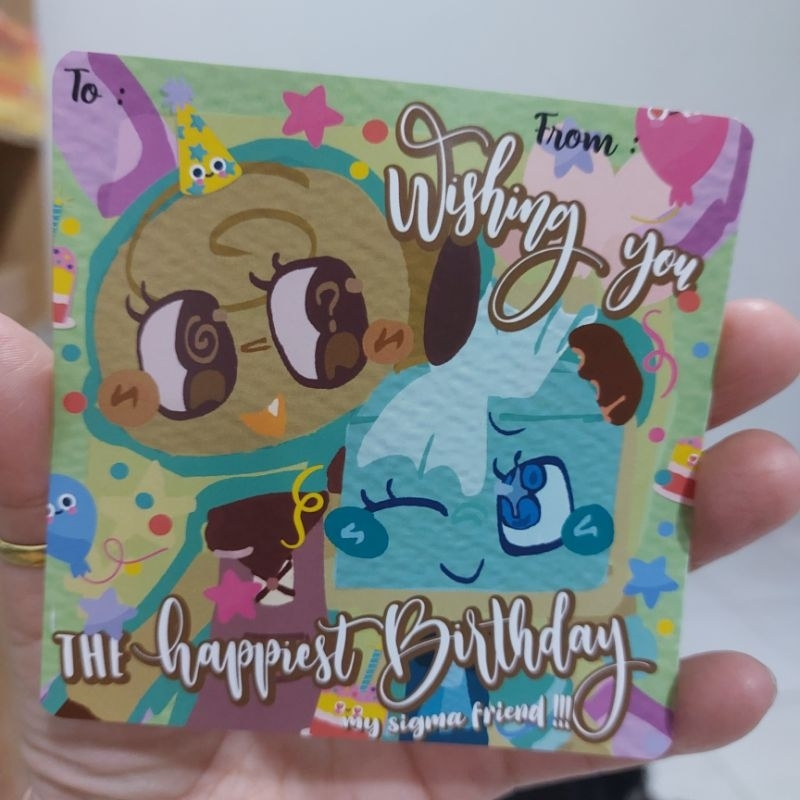 

Sticker Happy Birthday Shelly Tisha Stiker Label Kartu Ucapan Selamat Ulang tahun Ultah vinyl waterproof