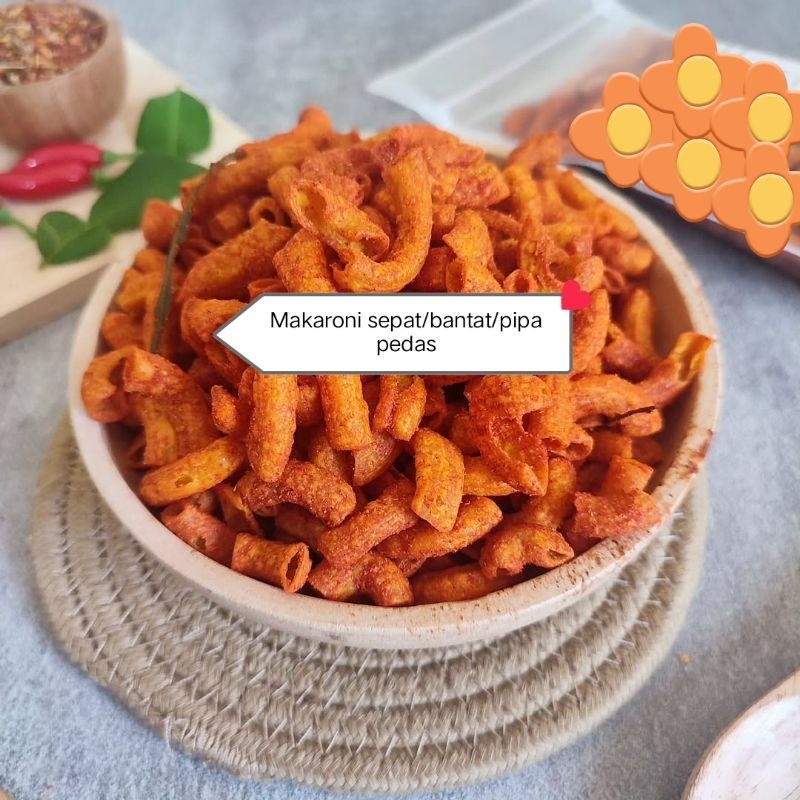 

makaroni sepat/bantat/pipa pedas daun jeruk 250g