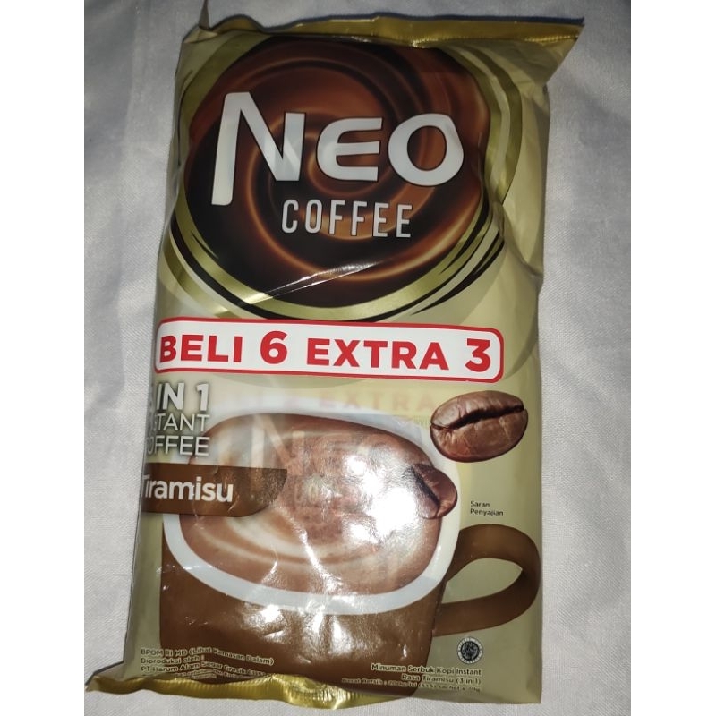 

Neo Coffee 3 in 1 Instant Coffe Tiramisu (6+3) @20 gram