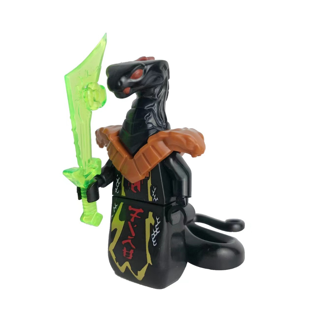 Mainan Anak Edukasi Koleksi Figure Ninja Go Char Brown Pyro Snake Ninjago Snake Ular