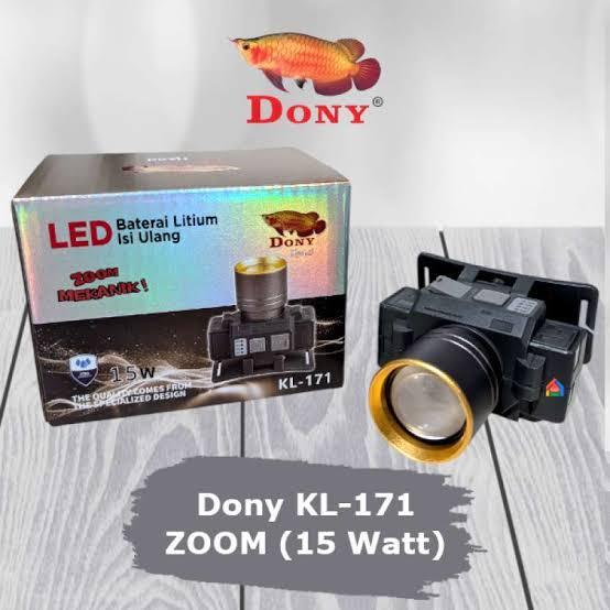 Senter Kepala Dony KL-171 15 watt Zoom / Dony KL 171 Zoom Mekanik 15w / Senter Kepala Dony Zoom in Z