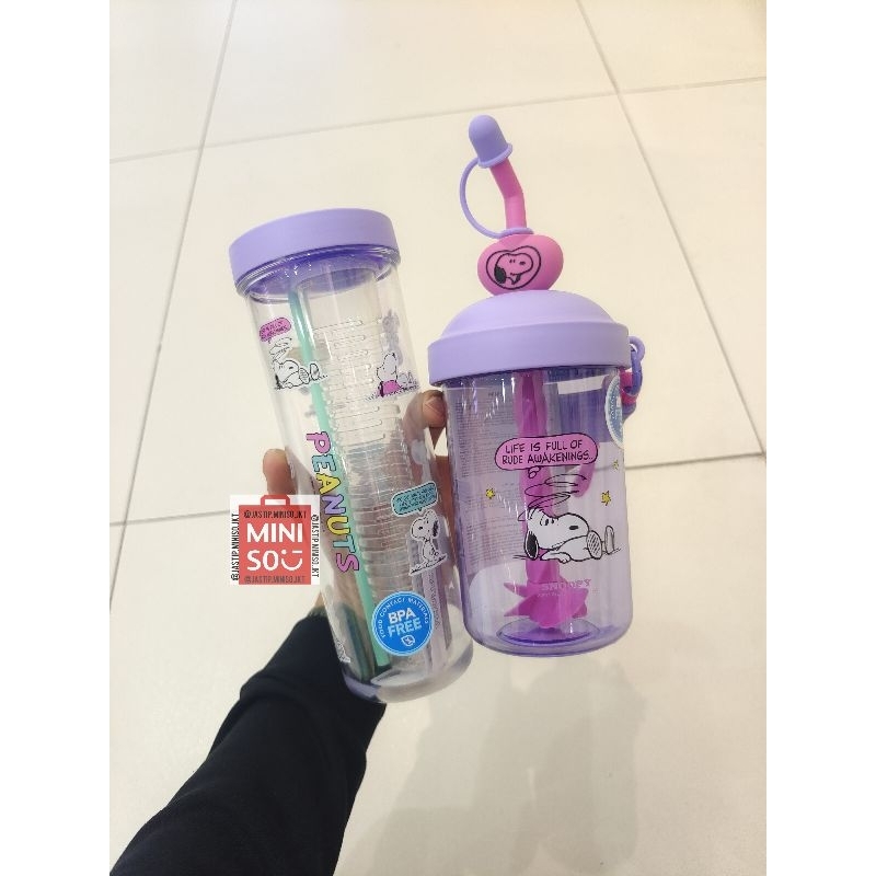 Botol Minum Plastik Sedotan SNOOPY Collection (690ml / 800ml)