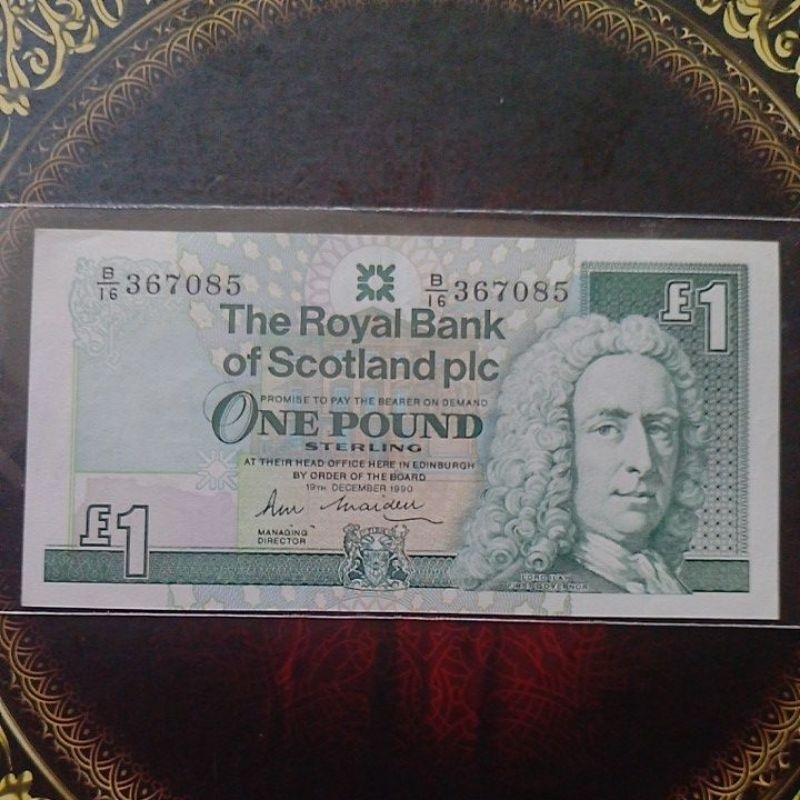Uang Scotland 1 pound xf