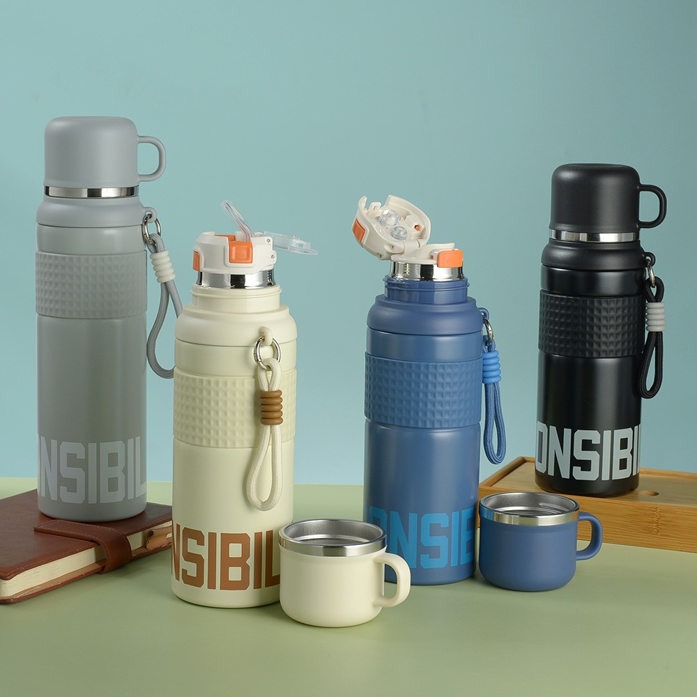 CS0325-1 Tumbler 1 LiterStainless Steel Tahan Panas Dan Dingin / Botol Air Dengan Tutup Kecil Portab