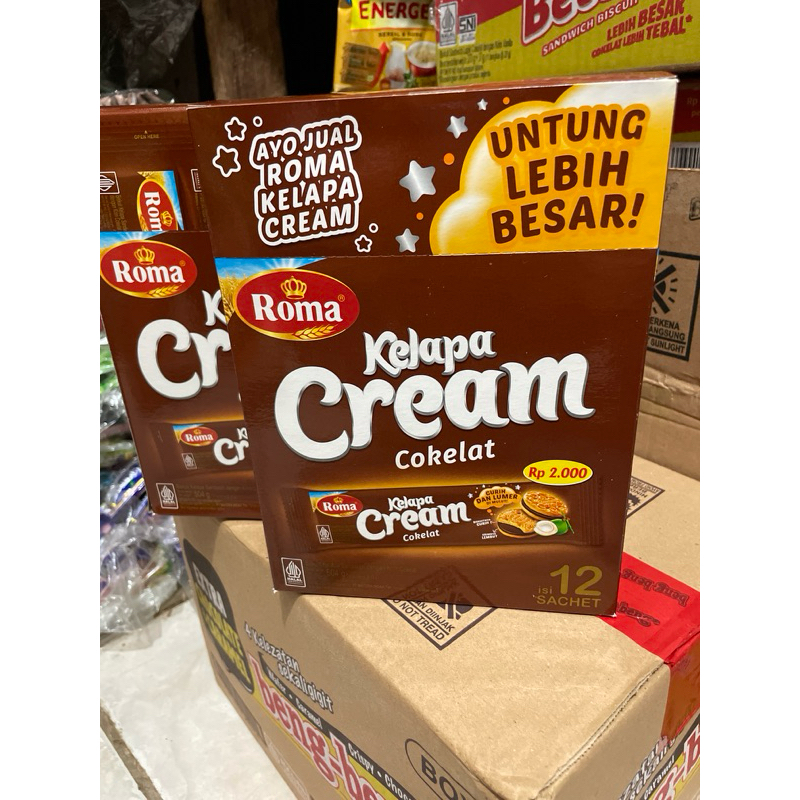 

Roma Cream cokelat 1 box isi 12 pcs