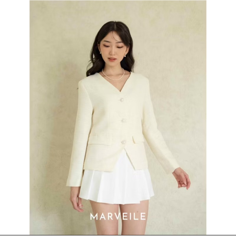 TWEED WHITE TOP BLAZER