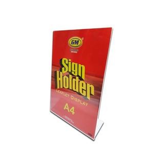 

Stand Acrylic GM Sign Holder Leaflet Display A4 L