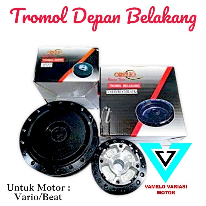 Tromol Set Depan Belakang Hitam Vario Beat Orelio