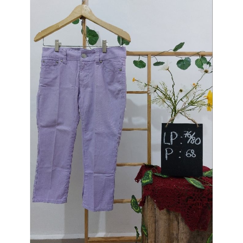 Lilac Lavender Jeans Pants | Colza Jeans Pants | Three Quarters Jeans Pants