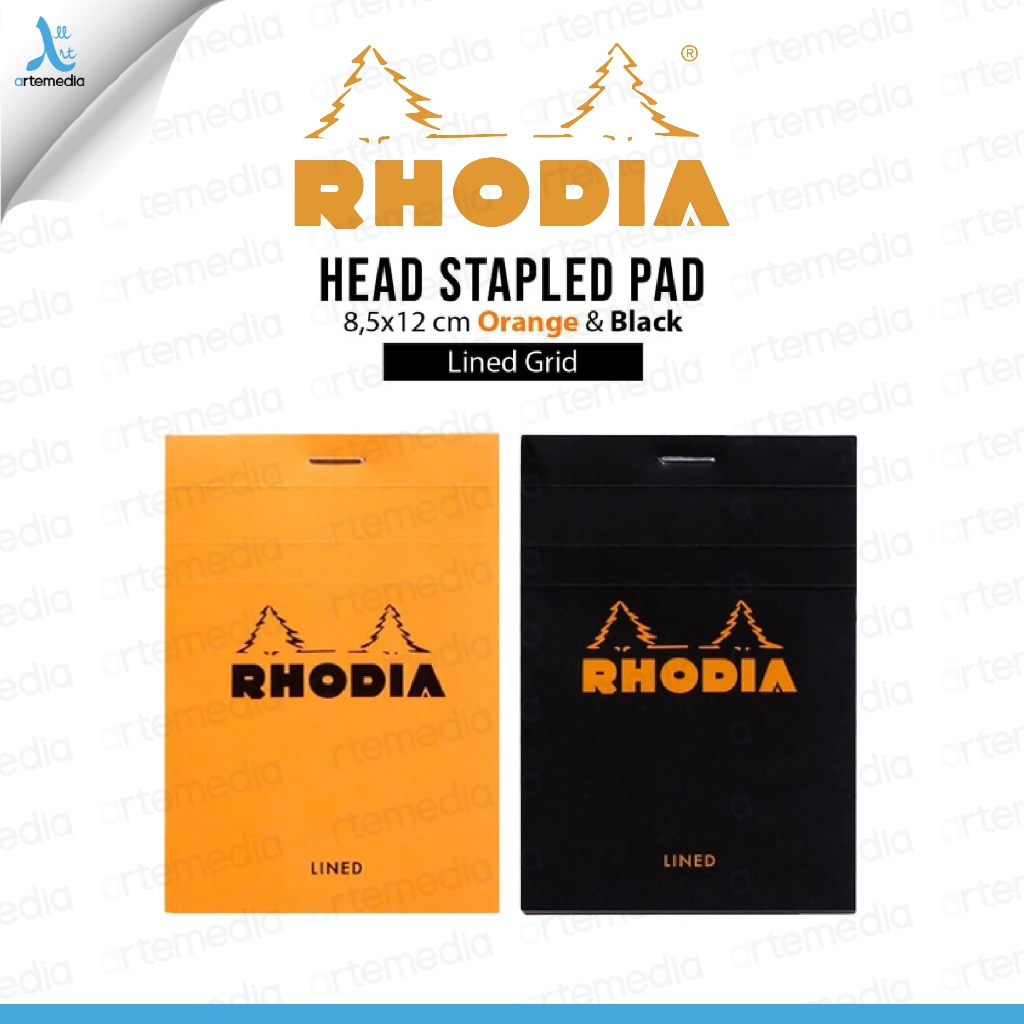 

Rhodia Head Stapled Pad 8,5x12cm N12 Notepad Buku Catatan