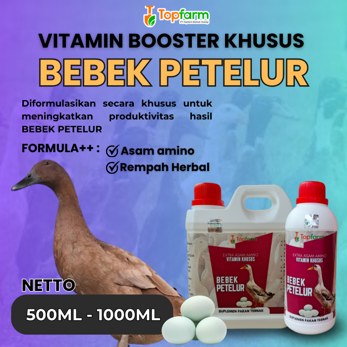 Vitamin Booster Bebek Petelur 500ML-1LITER/ Vitamin Bebek Petelur/ Vitamin Untuk Bebek Petelur/  Vit