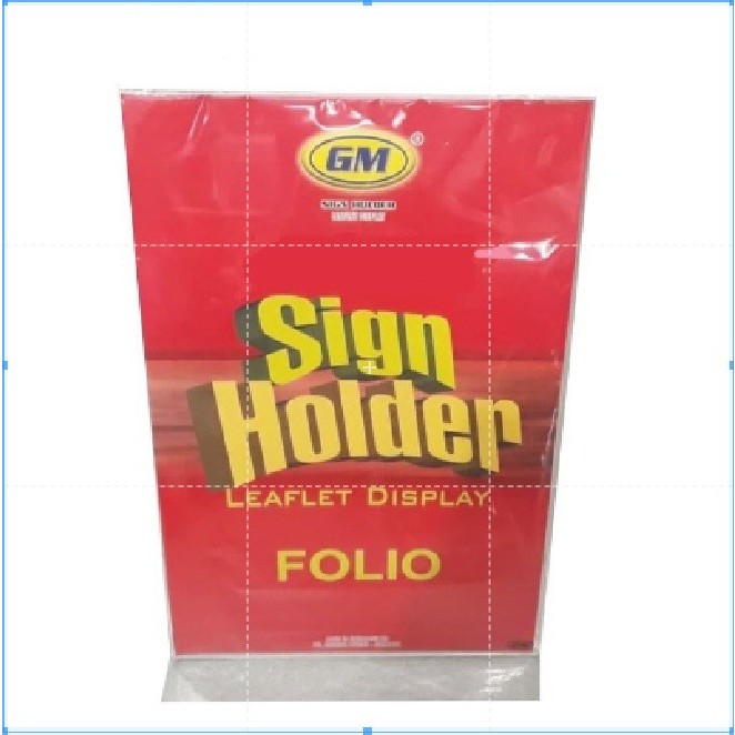 

Stand Acrylic GM Sign Holder Leaflet Display Folio T
