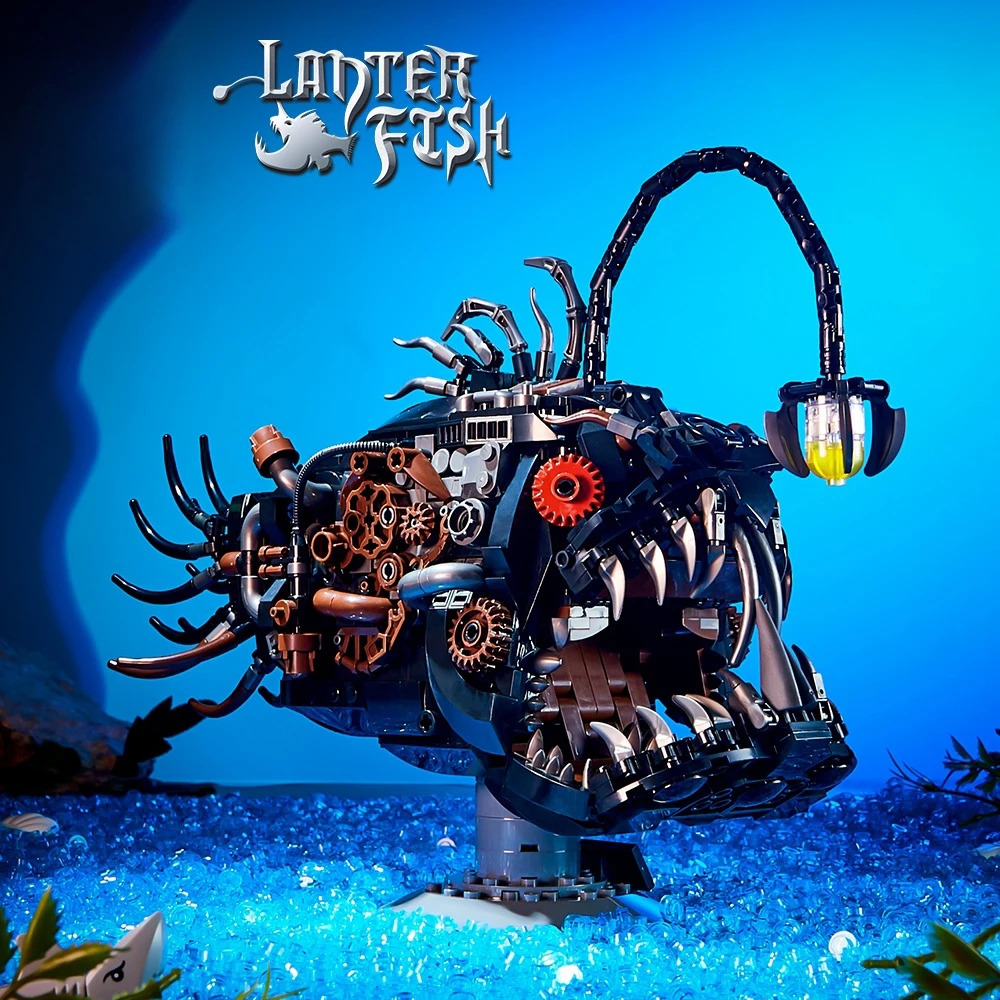Mechanical Lantern Fish Building/Ikan Lentera Mekanik MOC untuk Anak-anak