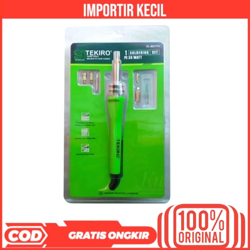 solder set TEKIRO 30 watt 3 in1 solder multifungsi soldering iron set solder listrik