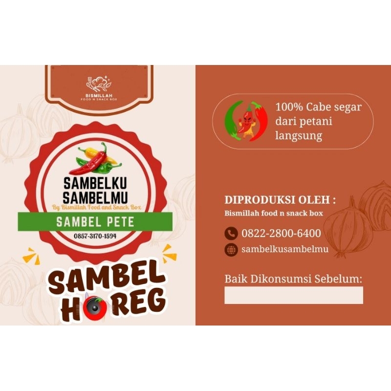 

SAMBELKU SAMBELMU SAMBEL HOREG / SAMBEL PETE