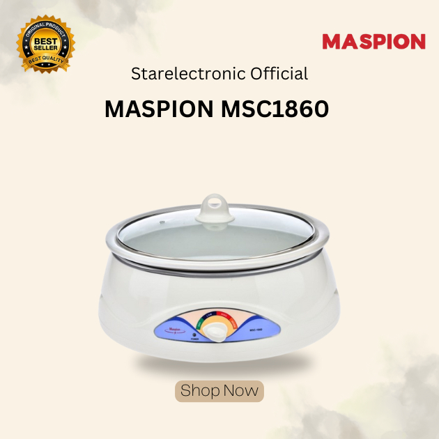 MASPION SLOW COOKER MSC1860 6L/MSC-1860/MSC 1860/ SLOW COOKER MASPION MURAH/MASPION SLOW COOKER 6L O