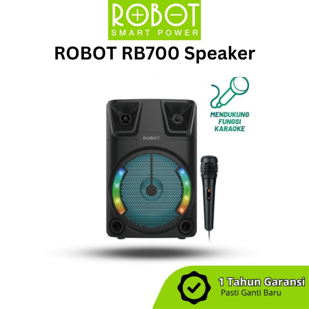 ROBOT Karaoke Speaker RB700 Speaker Bluetooth Karaoke Outdoor RGB 10W