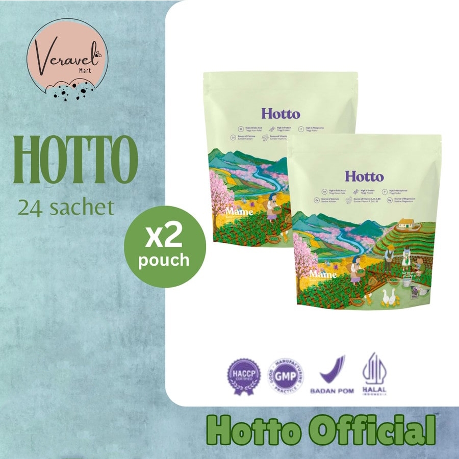 

Hotto Mame 2 Pouch isi 24 Sachet Multigrain dengan Edamame Purple Potato Organik Diet Sehat Sereal Rendah Kalori