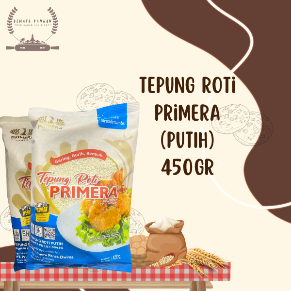 

Tepung Roti Primera Panko Putih Kemasan 450gr