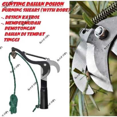 Gunting Pohon Pisau Tarik Tali Multifungsi Alat Tanaman Peralatan Kebun Tree Pruner Gergaji