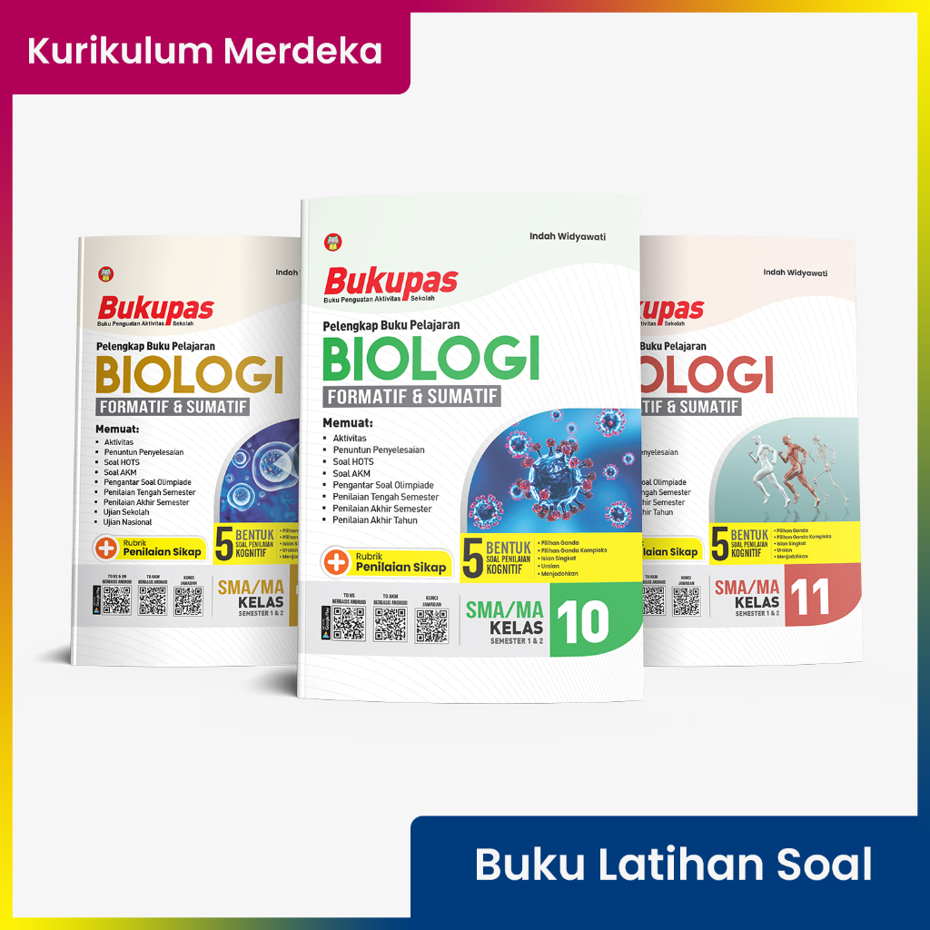 Yrama Widya - Bukupas Biologi SMA/MA Kelas 10, 11, 12 (Buku Latihan Soal Kurikulum Merdeka)