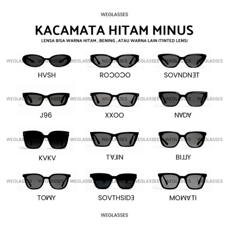 SUNGLASSES GANTI LENSA MINUS, KACAMATA HITAM MINUS