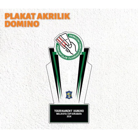 Piala Domino Piala Gaple Plakat Domino Plakat Gaple Akrilik Custom