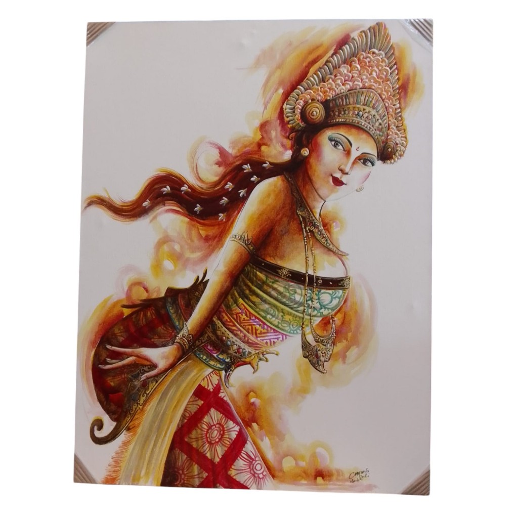 Lukisan Khas Bali – Penari Legong Bali Ukuran 60x80 cm