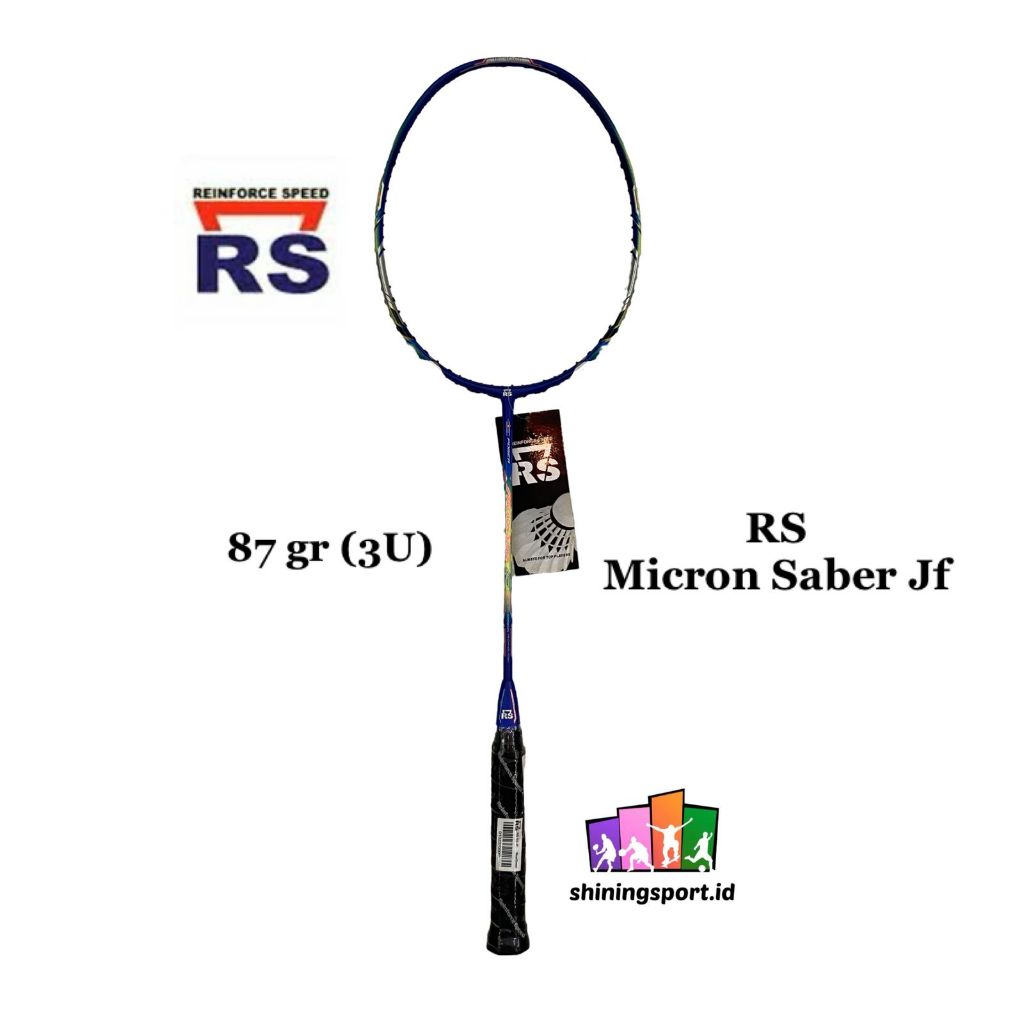 Raket Badminton RS Micron Saber Jf (+ FREE TAS SERUT, KAOS & TOWEL GRIP 2 PCS)