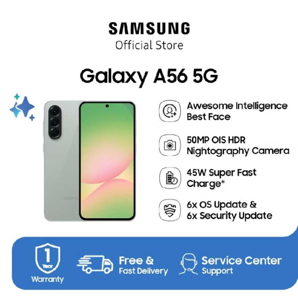 SAMSUNG GALAXY A56 5G 8GB RAM+256GB ROM - 12GB RAM+256GB ROM GARANSI RESMI
