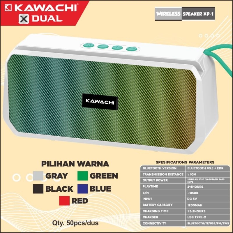 Speaker XP 1 Dual Kawachi Speaker Aktif portable Speaker bluetooth Speaker mini Speaker bass kuat su