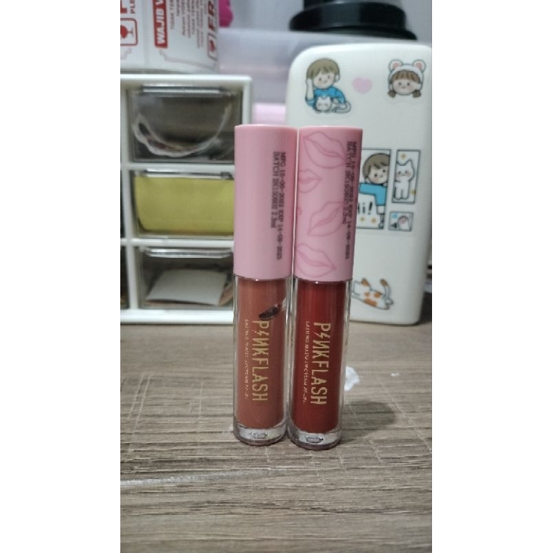 Preloved Pinkflash Lipcream Ombre 2 pcs (#R04 & #N05)