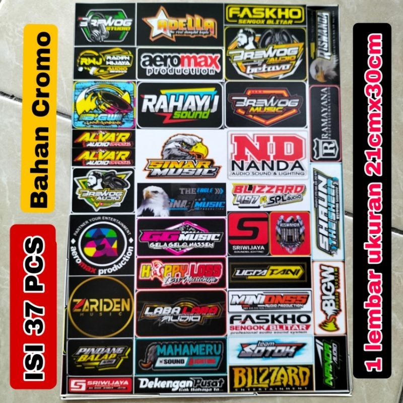 

STIKER SOUNDSYSTEM BAHAN CROMO GLOSY