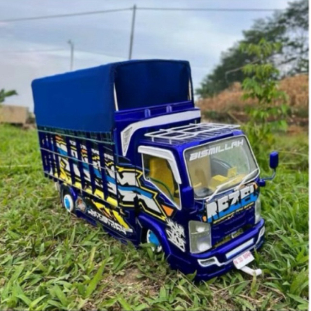 (PROMO)MINIATUR TRUK OLENG JUMBO 42 Cm MINIATUR TRUK OLENG BESAR UKURAN JUMBO LAMPU TERPAL