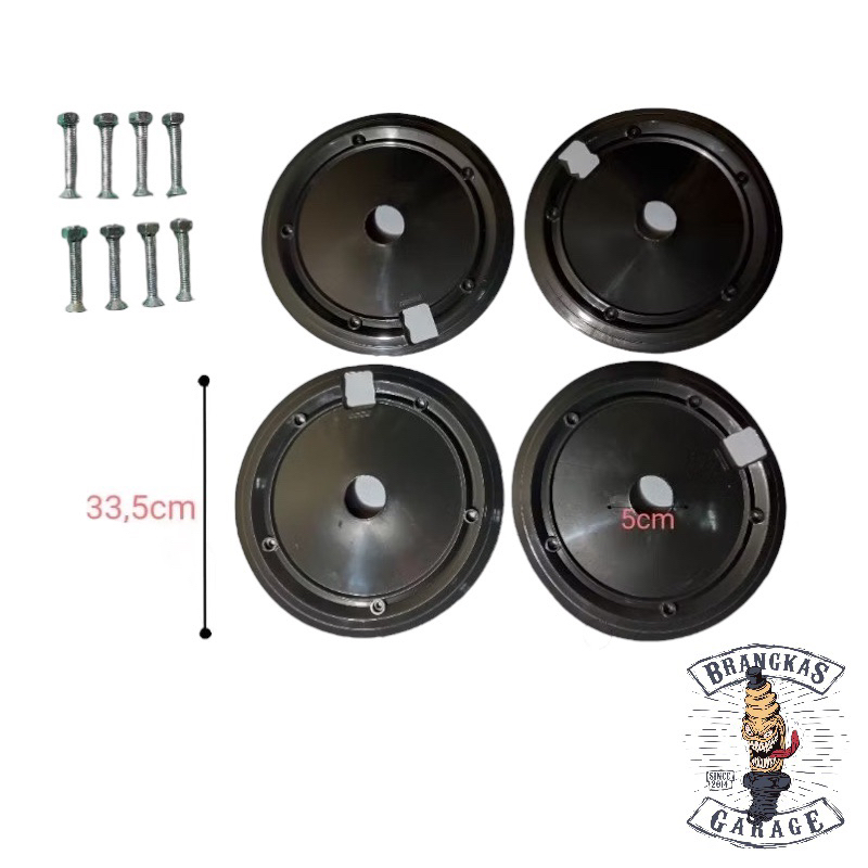 Wheeldop Wildop Tutup Velg Motor Matic Ring 14 Universal Hitam Plastik ABS