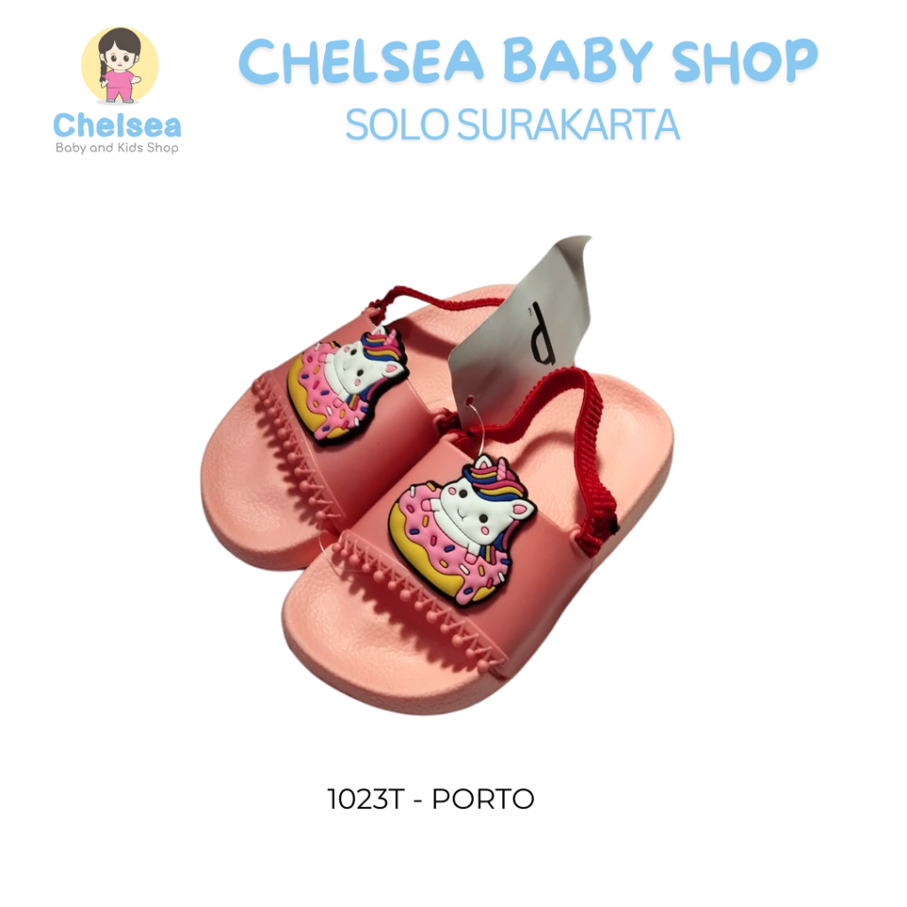 Sandal Selop Anak Cewek Motif Unicorn Porto 1025 Bahan Eva Premium