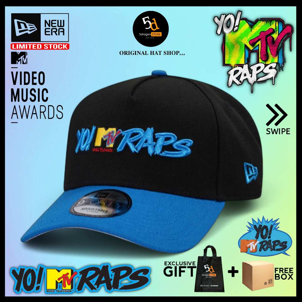 TOPI NEW ERA ORIGINAL AFRAME YO MTV RAPS TWO TONE EDITION